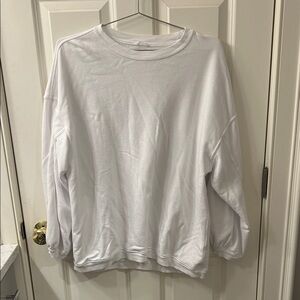 aerie White Crewneck Sweatshirt